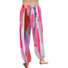 Load image into Gallery viewer, Ti Amo I love you - Exclusive Brand  - Pink &amp; Hot Pink with Lines - Women&#39;s Harem Pants - Sizes XS-2XL
