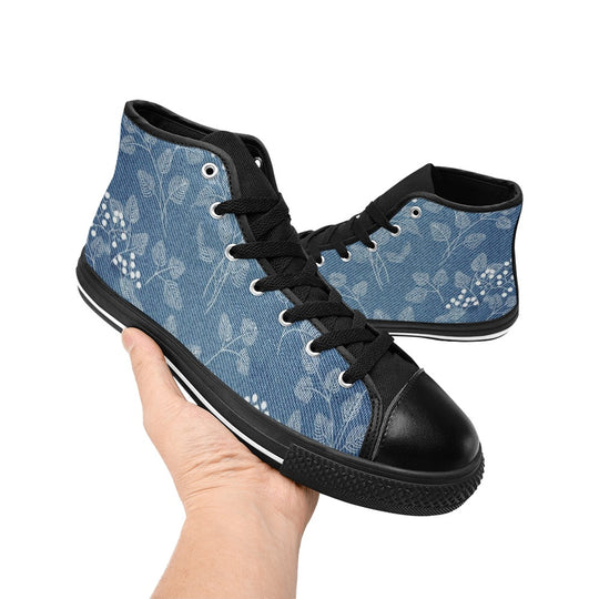 Ti Amo I love you - Exclusive Brand - Women's High Top Canvas Shoes - Black Soles