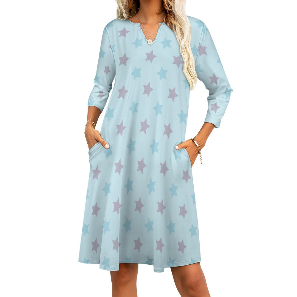 Ti Amo I love you - Exclusive Brand - 7-Point Long Sleeved Dress