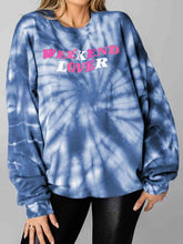 Load image into Gallery viewer, WEEKEND LOVER Graphic Tie-Dye Sweatshirt
