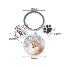 Load image into Gallery viewer, Your Custom Photo Keychain Pet Charm Key Ornaments Pet Memorial Keychain
