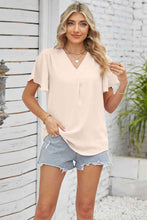 Load image into Gallery viewer, V-Neck Flutter Sleeve Blouse
