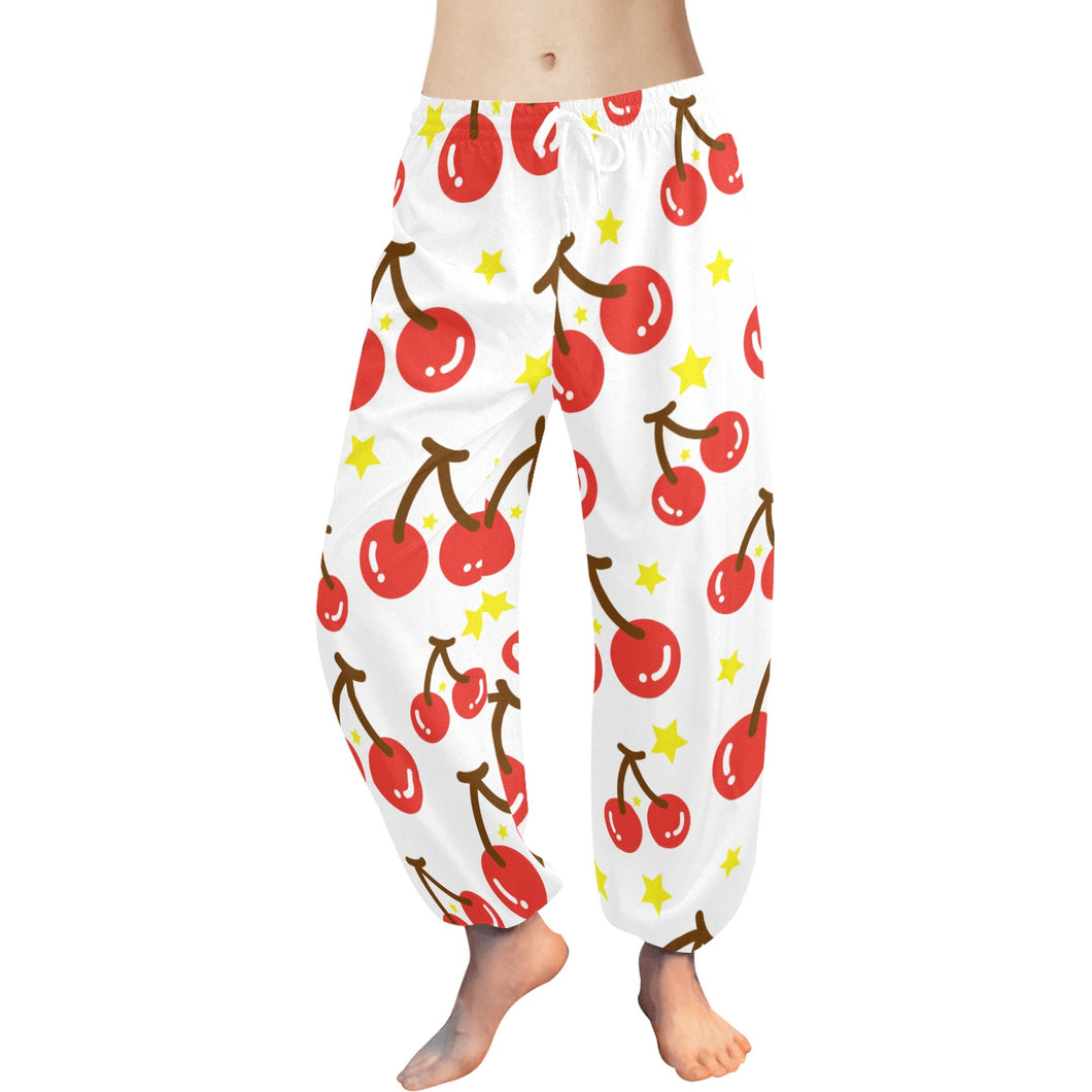 Ti Amo I love you  - Exclusive Brand  - Cherry & Star Pattern - Women's Harem Pants