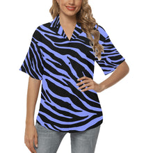 Load image into Gallery viewer, Ti Amo I love you - Zebra Stripe - Exclusive Brand  - Women&#39;s Hawaiian Shirts
