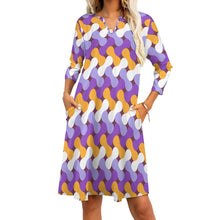 Load image into Gallery viewer, Ti Amo I love you - Exclusive Brand - 7-Point Long Sleeved Dress
