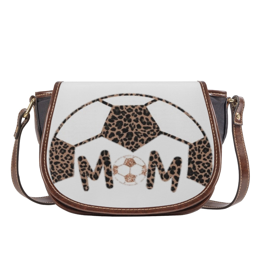 Ti Amo I love you - Exclusive Brand - Soccer Mom - PU Leather Flap Saddle Bag One Size