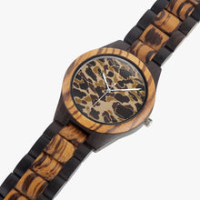 Load image into Gallery viewer, Ti Amo I love you - Exclusive Brand - Brown Camouflage - Mens Designer Indian Ebony Wood Watch
