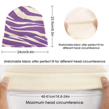 Load image into Gallery viewer, Ti Amo I love you - Exclusive Brand - Purple Zebra Stripes - Knit Hat
