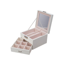 Load image into Gallery viewer, Your Customizable White Lockable PU Jewelry Box Gift Box
