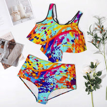 Load image into Gallery viewer, Ti Amo I love you Exclusive Brand  - Womens Plus Size 2pc Top+ Bottoms Swimsuit - Bathing Suits - Sizes XL-4XL
