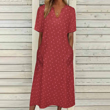 Load image into Gallery viewer, Ti Amo I love you - Exclusive Brand - Long Dress - Short Sleeves - 7-point Sleeve Long Dress - Sizes S-5XL
