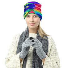 Load image into Gallery viewer, Ti Amo I love you - Exclusive Brand  - Rainbow Paint Pattern - Unisex Knit Hat
