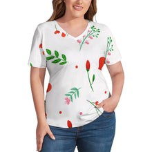 Load image into Gallery viewer, Ti Amo I love you - Exclusive Brand - Womens Plus Size V-Neck Short Sleeve Ladies T-Shirts - Sizes XL-4XL
