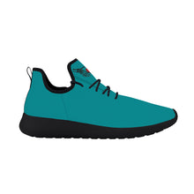 Load image into Gallery viewer, Ti Amo I love you - Exclusive Brand - Persian Green  - Skelton Hands with Heart - Mens / Womens - Lightweight Mesh Knit Sneaker - Black Soles
