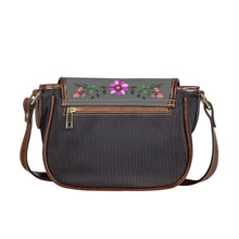 Load image into Gallery viewer, Ti Amo I love you - Exclusive Brand - Dove Gray - Floral Bouquet - Saddle Bag
