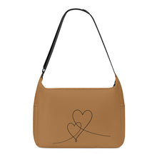 Load image into Gallery viewer, Ti Amo I love you - Exclusive Brand - Aged Copper Brown - Double Script Heart - Journey Computer Shoulder Bag
