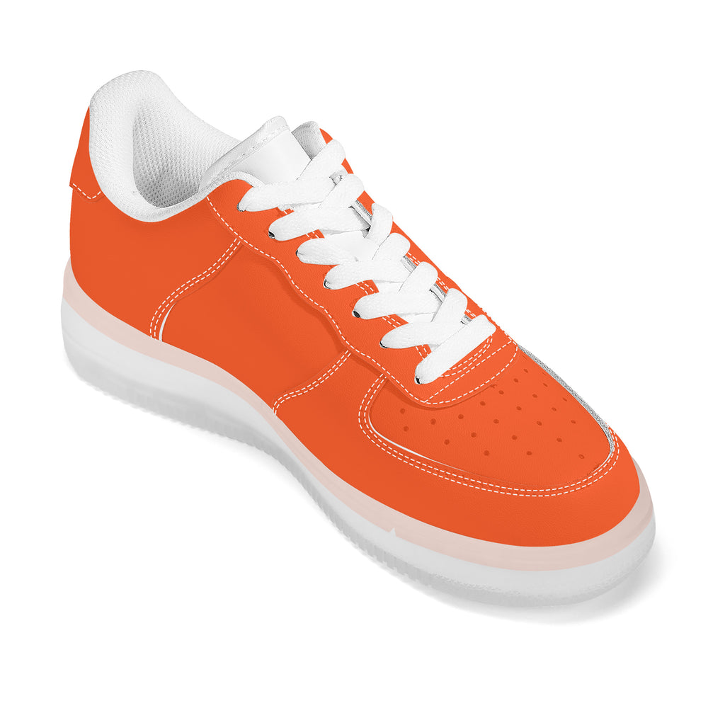 Ti Amo I love you - Exclusive Brand  - Orange - Transparent Low Top Air Force Leather Shoes