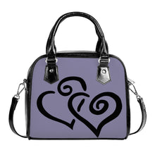 Load image into Gallery viewer, Ti Amo I love you - Exclusive Brand - Manatee - Double Black Heart -  Shoulder Handbag
