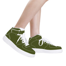 Load image into Gallery viewer, Ti Amo I love you - Exclusive Brand - Army Green - High Top Unisex Sneakers
