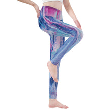 Load image into Gallery viewer, TI Amo I love you - Exclusive Brand - Poured Paint - Womens / Teen Girls / Womens Plus Size - Yoga Leggings - Sizes XS-3XL
