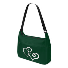Load image into Gallery viewer, Ti Amo I love you - Exclusive Brand - Cardin Green - Double White Heart - Journey Computer Shoulder Bag

