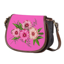 Load image into Gallery viewer, Ti Amo I love you - Exclusive Brand - Hot Pink - Pink Floral - Saddle Bag
