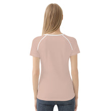 Load image into Gallery viewer, TI Amo I love you - Exclusive Brand - Light Rose Fog - Double White Heart - Women&#39;s T shirt
