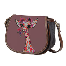 Load image into Gallery viewer, Ti Amo I love you - Exclusive Brand - Rose Brown - Giraffe- Saddle Bag
