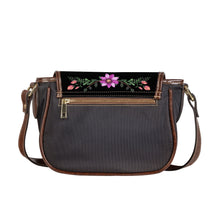 Load image into Gallery viewer, Ti Amo I love you - Exclusive Brand - Black - Floral Bouquet - Saddle Bag
