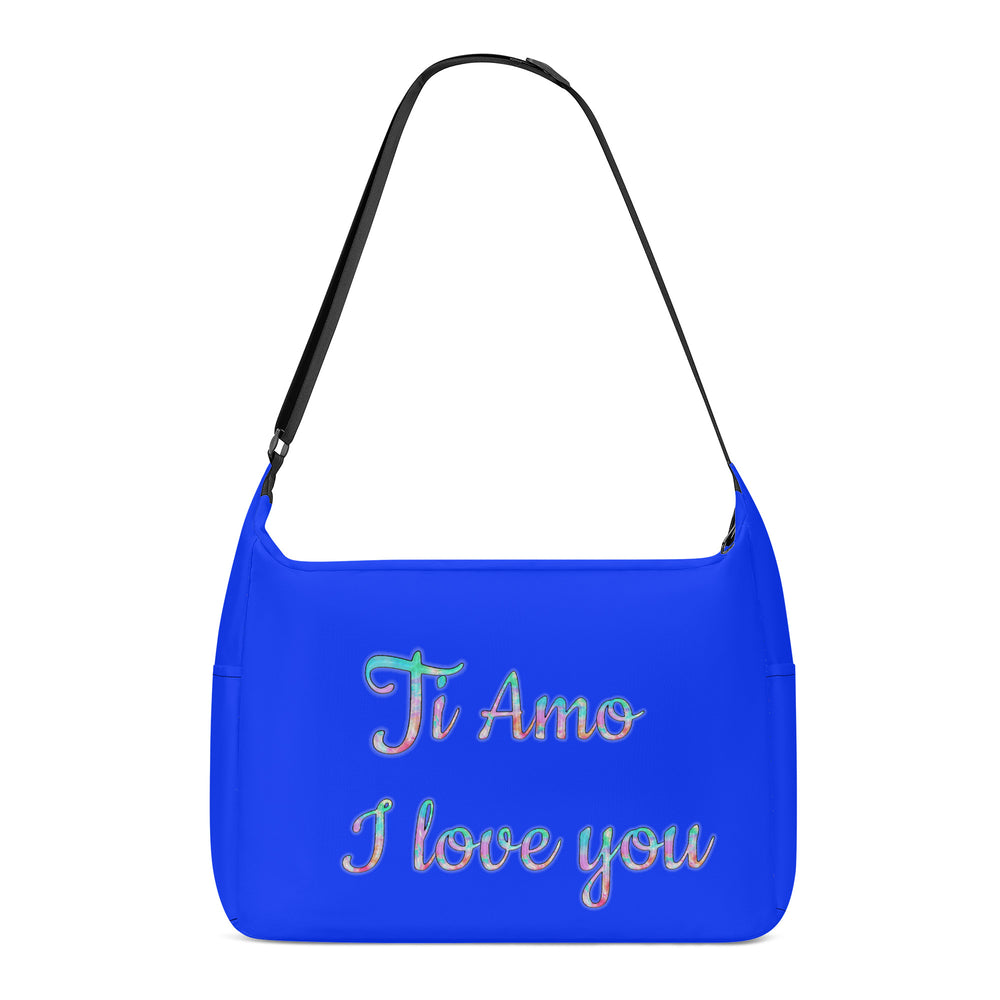 Ti Amo I love you - Exclusive Brand - Blue Blue Eyes - Pastel Lettering - Journey Computer Shoulder Bag