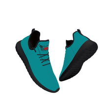 Load image into Gallery viewer, Ti Amo I love you - Exclusive Brand - Persian Green  - Skelton Hands with Heart - Mens / Womens - Lightweight Mesh Knit Sneaker - Black Soles
