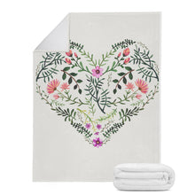 Load image into Gallery viewer, Ti Amo I love you - Exclusive Brand - Westar - Floral Heart - Micro Fleece Blankets
