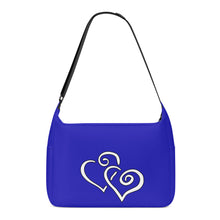 Load image into Gallery viewer, Ti Amo I love you - Exclusive Brand - Persian Blue - Double White Heart - Journey Computer Shoulder Bag
