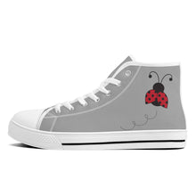 Load image into Gallery viewer, Ti Amo I love you - Exclusive Brand - High-Top Canvas Shoes - White Soles
