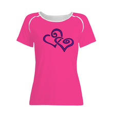 Load image into Gallery viewer, Ti Amo I love you - Exclusive Brand - French Fushia - Double Purple - Women&#39;s T shirt
