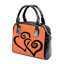 Load image into Gallery viewer, Ti Amo I love you - Exclusive Brand - Luster Gallant - Double Black Heart -  Shoulder Handbag
