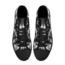 Load image into Gallery viewer, Ti Amo I love you - Exclusive Brand - Black &amp; White Tie-Dye - High-Top Canvas Shoes - Black Soles
