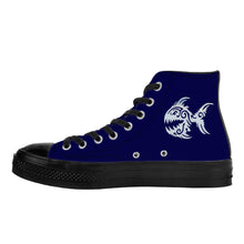 Load image into Gallery viewer, Ti Amo I love you - Exclusive Brand - Stratos - Angry Fish - High Top Canvas Shoes - Black  Soles
