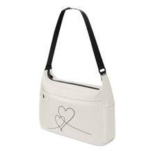 Load image into Gallery viewer, Ti Amo I love you - Exclusive Brand  - Acoustic White - Double Script Heart - Journey Computer Shoulder Bag
