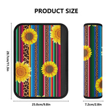 Load image into Gallery viewer, Ti Amo I love you  - Exclusive Brand - Leopard &amp; Sunflowers - Car Seat Belt Covers
