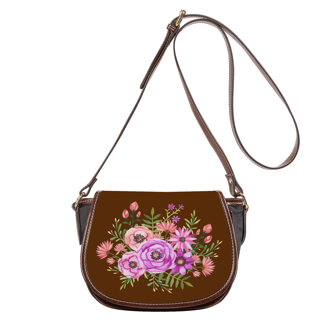 Ti Amo I love you - Exclusive Brand - Gingerbread - Floral Bouquet - Saddle Bag