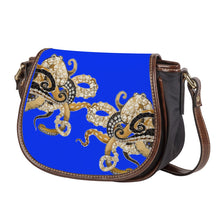 Load image into Gallery viewer, Ti Amo I love you - Exclusive Brand  - Blue Blue Eyes - Octopi - Saddle Bag
