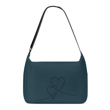 Load image into Gallery viewer, Ti Amo I love you - Exclusive Brand - Blue Dianne - Double Script Heart - Journey Computer Shoulder Bag
