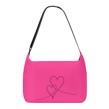 Load image into Gallery viewer, Ti Amo I love you - Exclusive Brand  - French Fushia - Double Script Heart - Journey Computer Shoulder Bag
