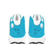 Load image into Gallery viewer, Ti Amo I love you - Exclusive Brand  - Ball Blue -Mens / Womens - Unisex  Basketball Shoes - White Laces
