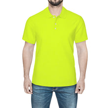 Load image into Gallery viewer, Ti Amo I love you - Exclusive Brand  - Mens Neon Yellow Polo Shirt
