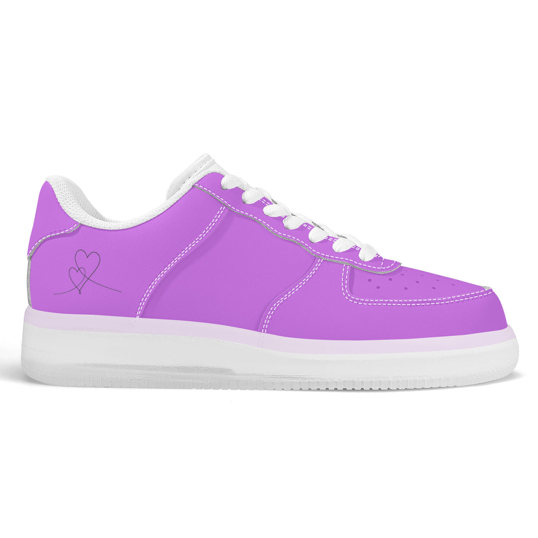 Ti Amo I love you - Exclusive Brand  - Lavender - Transparent Low Top Air Force Leather Shoes