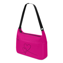 Load image into Gallery viewer, Ti Amo I love you - Exclusive Brand - Magenta Pink - Double Script Heart - Journey Computer Shoulder Bag
