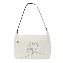Load image into Gallery viewer, Ti Amo I love you - Exclusive Brand - Alabaster White - Double Script Heart - Journey Computer Shoulder Bag
