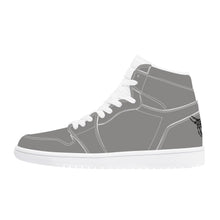 Load image into Gallery viewer, Ti Amo I love you - Exclusive Brand  - Natural Gray  - Skeleton Hands with Heart - High Top Synthetic Leather Sneaker
